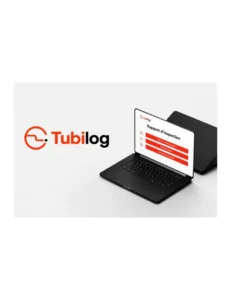 Écran de logiciel de rapport d'inspection Tubilog sur ordinateur portable, avec options d'envoi du rapport au client
